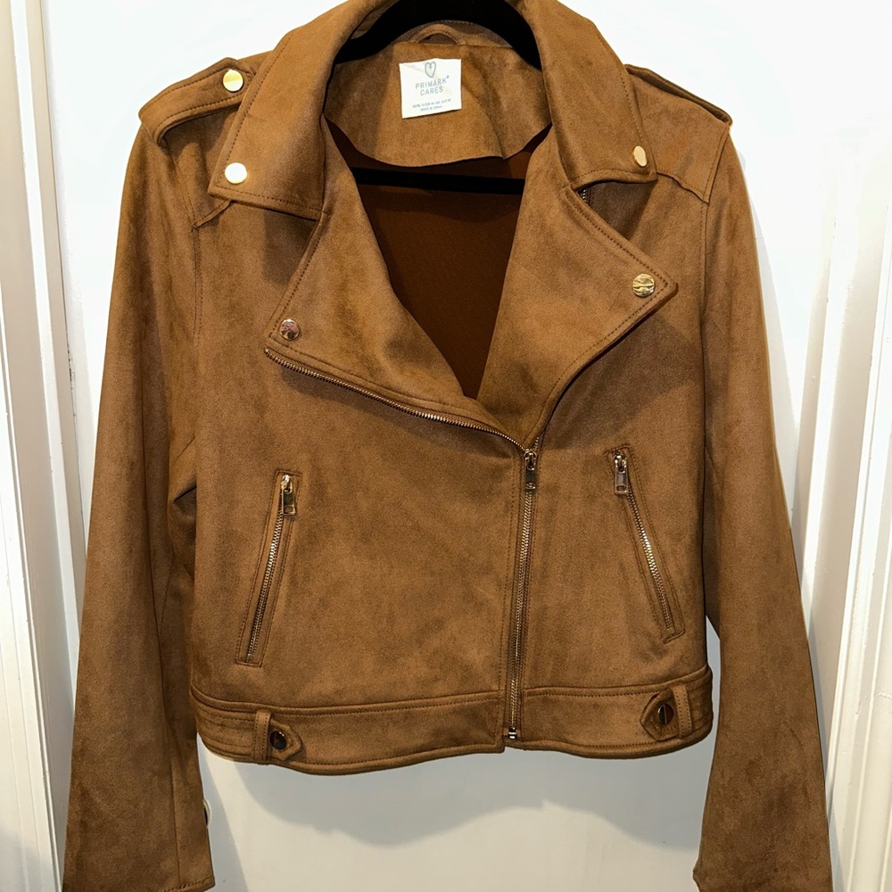 Primark Camel Suede Leather Jacket